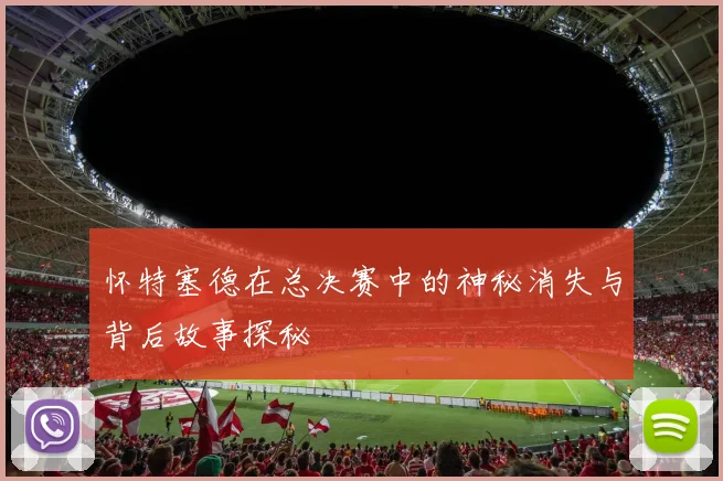 怀特塞德在总决赛中的神秘消失与背后故事探秘